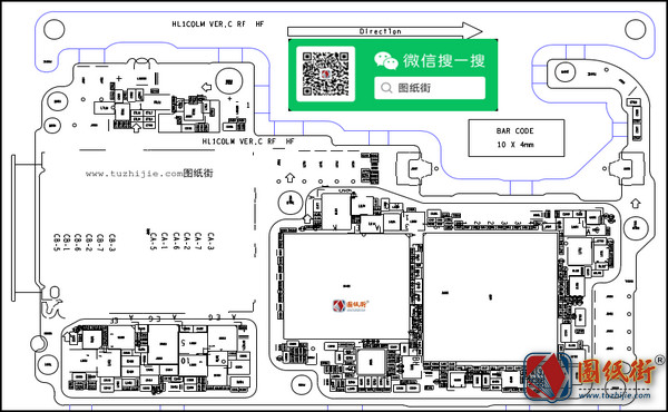 荣耀10A HL1COLM VER.C 主板元件位号图