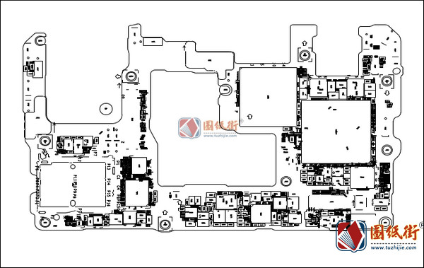 华为Mate 20X HL1EVERM VER.C手机主板元件位号图