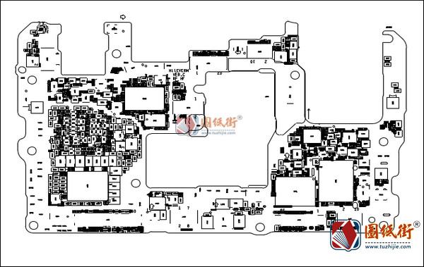 华为Mate 20X HL1EVERM VER.C手机主板元件位号图