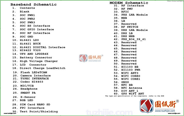 华为Mate 20X HL1EVERM手机电路图纸