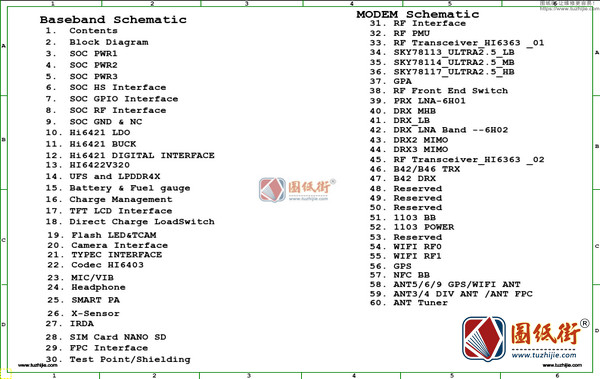 华为Mate20 HL1HIMAM手机电路原理图纸