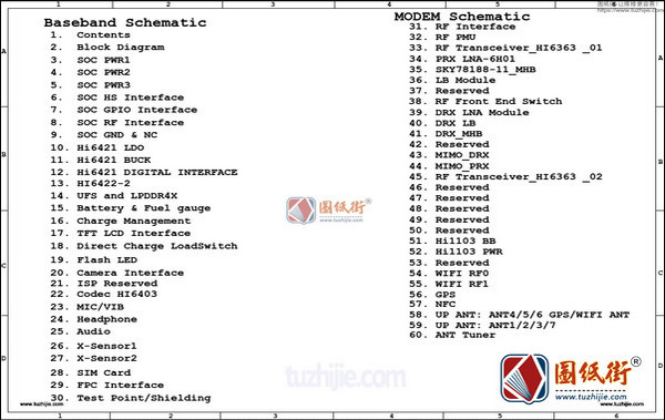 华为Mate20RS HL2LAYAM手机电路原理图纸