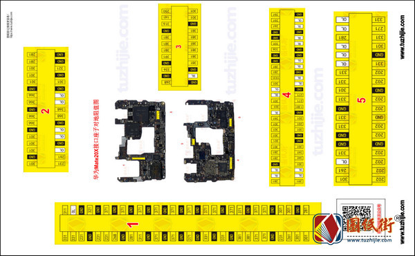 华为Mate20X接口座子对地阻值图