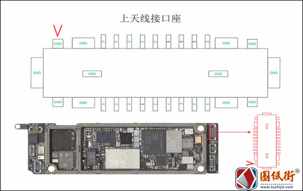 iPhone 11 上天线接口座对地阻值