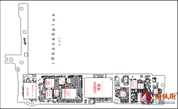 iPhone6Plus 主板元件位号图