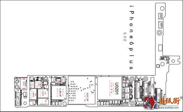 iPhone6Plus 主板元件位号图