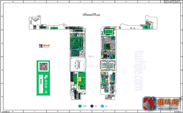 iPhone7plus 051-00482 820-00229主板元件位号图