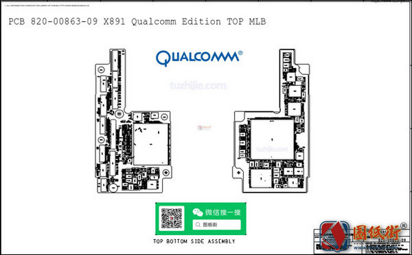 iPhoneX高通版X891/X893 820-00863-09 820-00864-06位号图