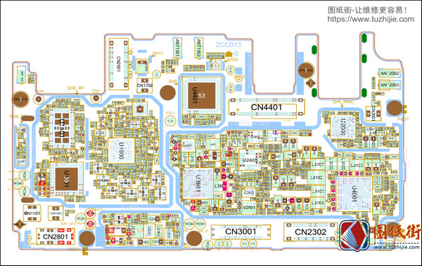 OPPO A71主板元件位号图