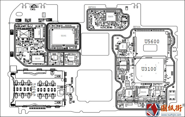 红米K30 5G手机图纸之主板位号图