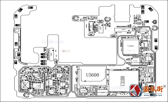 红米K30Pro手机图纸 主板位号图