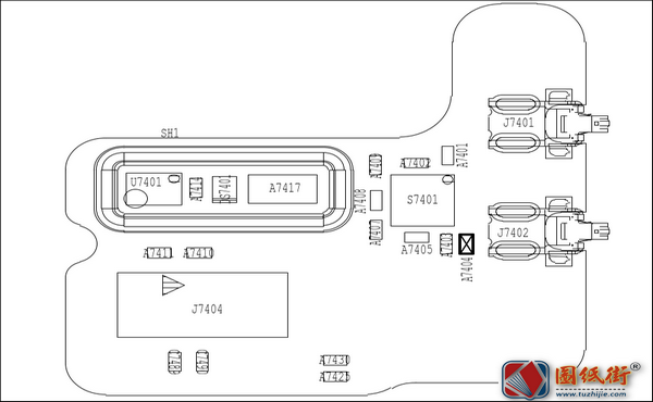 小米10手机维修电路原理图纸+主板元件位号图