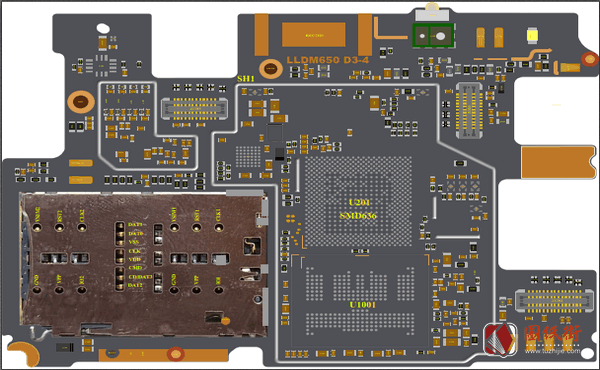 红米note5 LLDM650 D3-4主板元件位号图