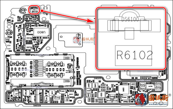 小米红米Redmi 10X 5G手机主板元件位号图