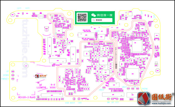 红米Note8手机图纸-主板元件位号图