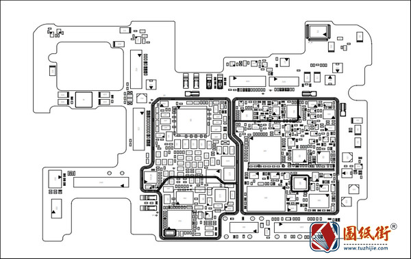 小米mix3手机维修图纸-位号图
