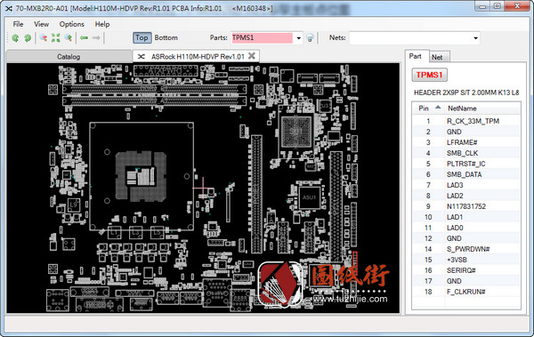 ASRock H110M-HDVP REV1.01 70-MXB2R0-A01华擎主板点位图