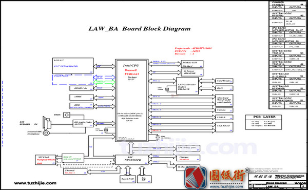 Acer ES1-331 Wistron 14295-1宏基笔记本电路图