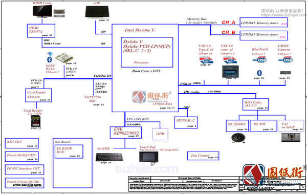 Acer S5-371/371T B3ZMS LA-D591P REV2.0宏基笔记本图纸