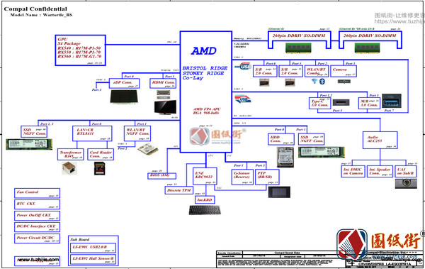 Acer AN515-41 LA-E903P REV1.A宏基笔记本电路图