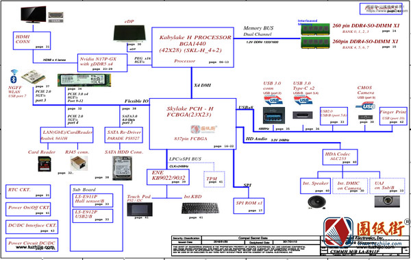 Acer A715-71 C5MMH LA-E911P REV 1A宏基笔记本图纸