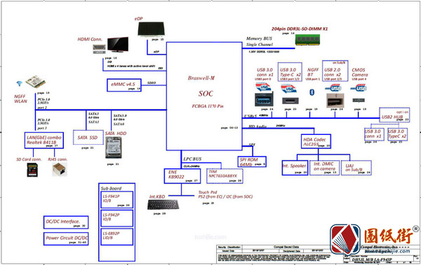 Acer A315-33 LA-F943P DH5JL rev1.0宏基笔记本图纸