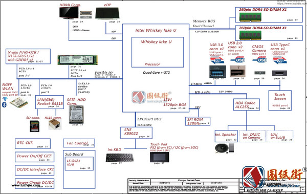 Acer A515-52 EH5AW LA-G521P Rev1a宏基笔记本图纸