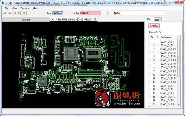 Acer Helios 300 PH317-54 6050A3087503-MB-A01掠夺者笔记本点位图