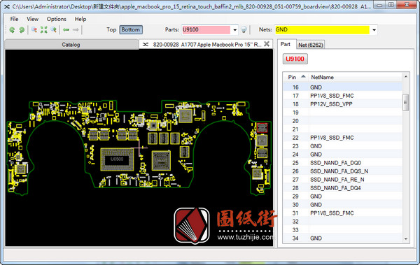 Apple A1707 820-00928 051-00759苹果笔记本点位图