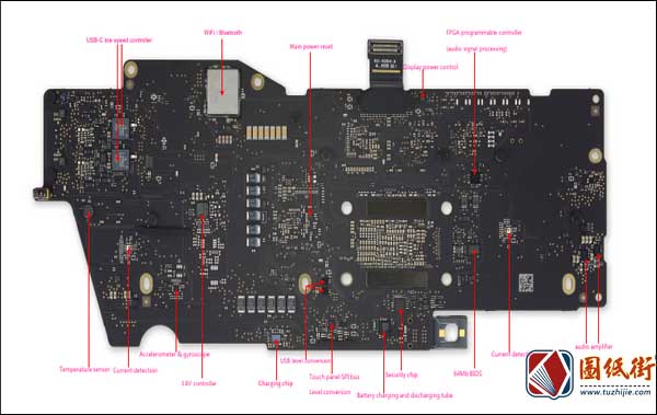 Apple MacBook Pro 13 A2338 820-02020 T668 MLB苹果笔记本主板位置图及主要电压