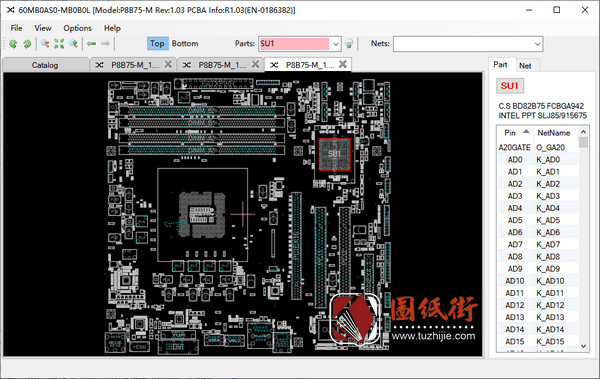 华硕 ASUS P8B75-M 1.01 1.02 1.03系列点位图