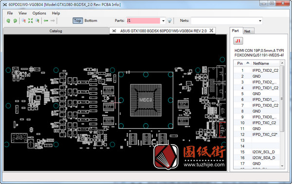 ASUS GTX1080 8GD5X REV 2.0华硕显卡点位图