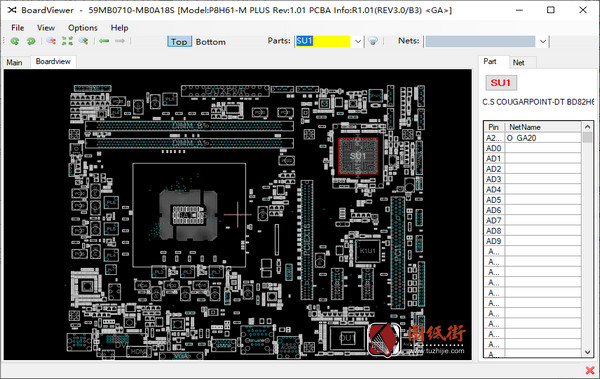 ASUS P8H61-M PLUS R1.01华硕主板点位图下载