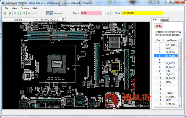 Asus H81M-C R2.0华硕主板点位图