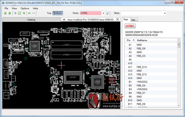 Asus N580VD Rev 2.0华硕笔记本点位图