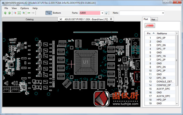 Asus ATI R9 290X C671PI 59YV05F0-VG0A14D REV 1.00X华硕显卡点位图