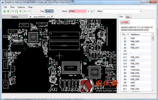 Asus n580vd x580vd rev2.0华硕笔记本点位图