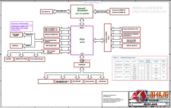 Biostar IB25C-AHS TB250-BTC Rev 6.0映泰主板图纸