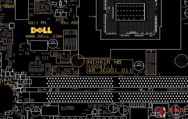 Dell OptiPlex 3010 MIH61R 10097-1 REV. A00戴尔电脑主板点位图BRD