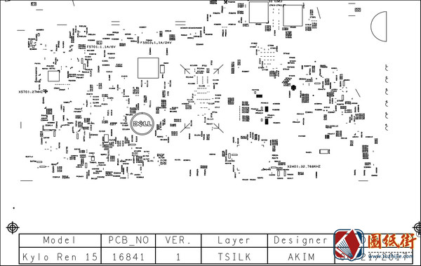 Dell 7570 Wistron 16841-1戴尔笔记本点位图BRD+CAD+PDF