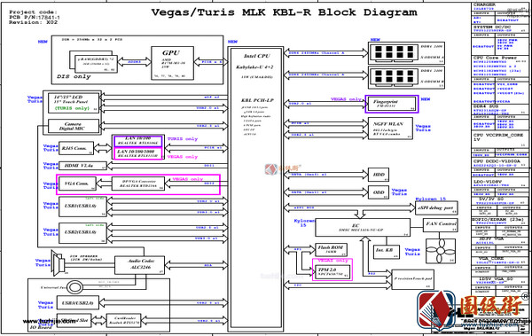 Dell 14-3478 Vegas 17841-1 Rev A00笔记本图纸