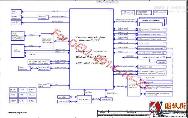 Dell ALIENWARE 13 COMPAL ZAP00 LA-A301P REV 1.0戴尔外星人笔记本图纸