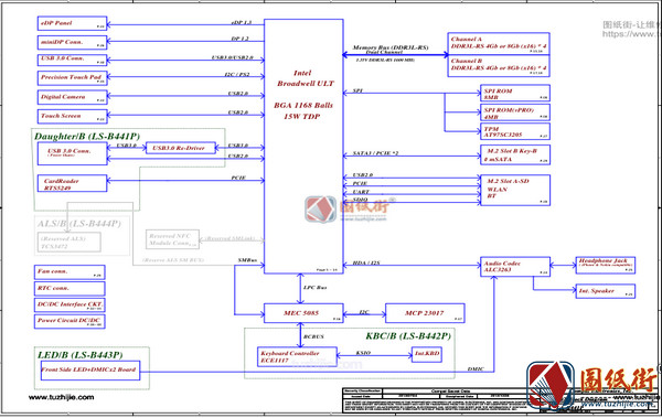 Dell XPS 13 9343 LA-B441P ZAZ00 Rev: 1.0戴尔笔记本图纸