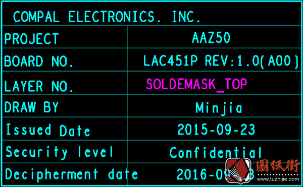 Dell E7270 E7470 LA-C451P AAZ50 Rev 1.0戴尔笔记本点位图