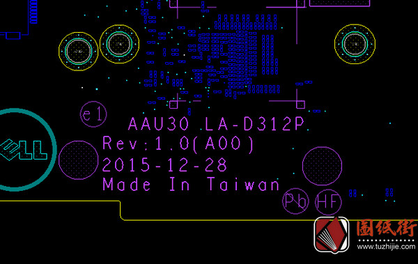 Dell 7370 LA-D312P AAU30 Rev 1.0(A00)戴尔笔记本点位图