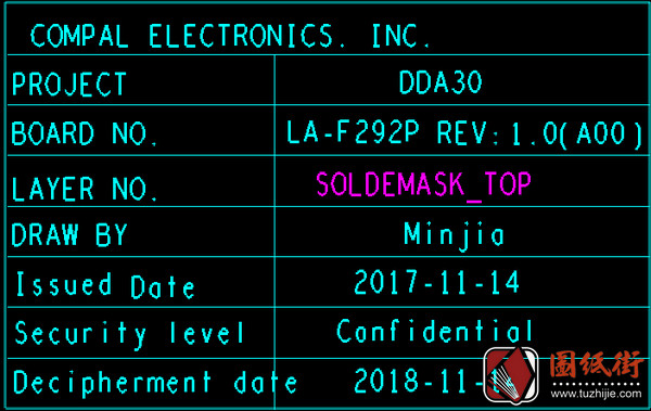 Dell 7390 2-in-1 LA-F292P REV:1.0(A00)点位图.cad