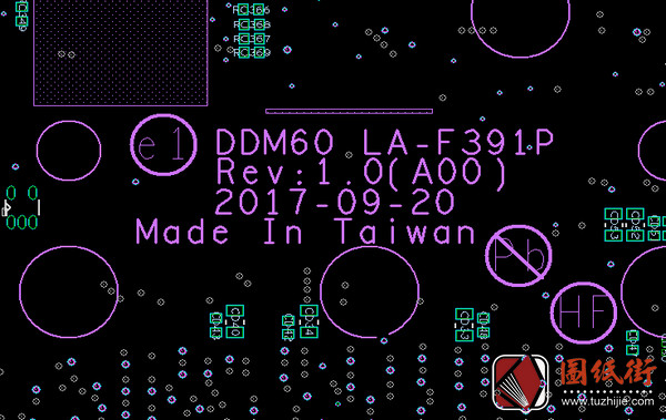 DDM60 LA-F391P点位图.brd