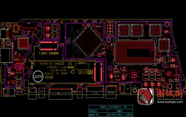 Dell Inspiron 7490 LA-H451P EDW40 REV 1.0（A00）戴尔笔记本主板点位图.brd