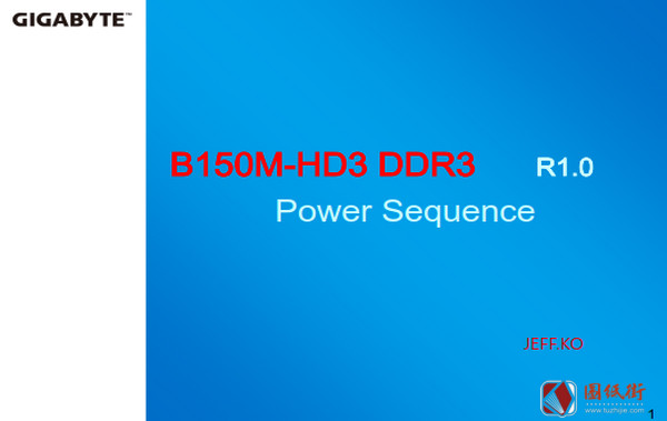 技嘉B150M-HD3 DDR3 REV1.0 上电时序图