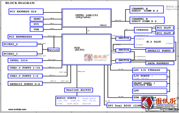 GA-B150-HD3P Rev 1.0主板电路图